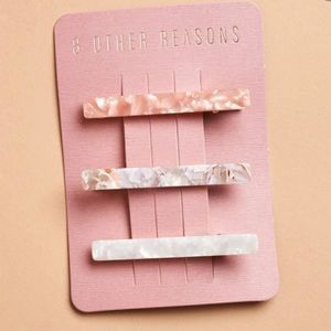 NWT 8 Other Reasons Runway Hair Clip Trio